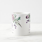 Plum Purple Rose 100th Birthday Gift コーヒーマグカップ (中央)