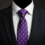 Plum Purple & White Polka Dot  ネクタイ