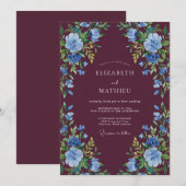 Plum Resplendent Winter Wedding 招待状 (正面/裏面)