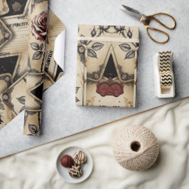 Plum Roses Mechanical Steampunk  ラッピングペーパー