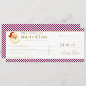 Plum Santa Cheque Gift Voucher Card 招待状 (正面/裏面)