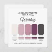 Plum Soft Mauve Fall Wedding Palette 2026 Card 招待状 (正面/裏面)