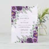Plum Sophisticated Spring Wedding 招待状 (スタンド正面)
