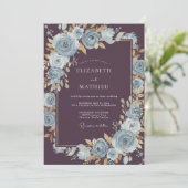 Plum Sophisticated Winter Wedding 招待状 (スタンド正面)