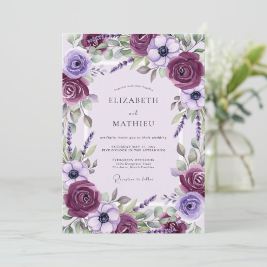 Plum Sublime Spring Wedding 招待状 (スタンド正面)