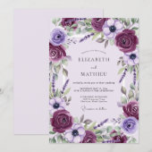 Plum Sublime Spring Wedding 招待状 (正面/裏面)