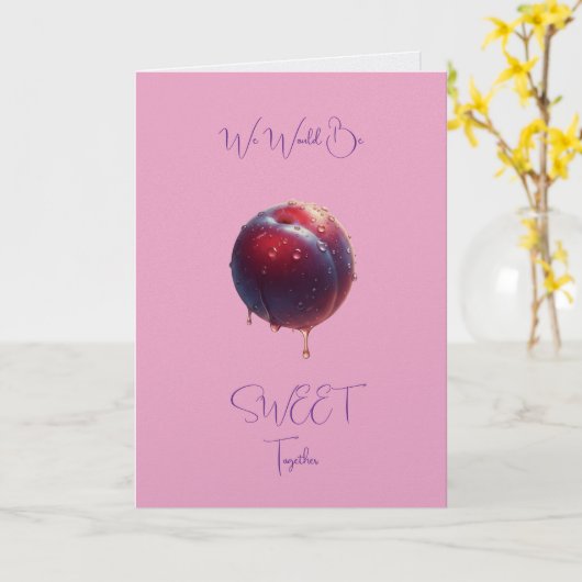 Plum Sweet Valentines カード (黄色い花)