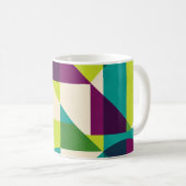 Plum Teal Geometric Abstract コーヒーマグカップ (正面右)