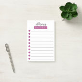 Plum To Doパーソナライズされた List Post-It Notes ポストイット (オフィス)