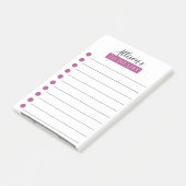 Plum To Doパーソナライズされた List Post-It Notes ポストイット (アングル)