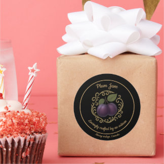 Plum Velvet – Gourmet Jam Label ラウンドシール