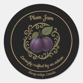 Plum Velvet – Gourmet Jam Label ラウンドシール