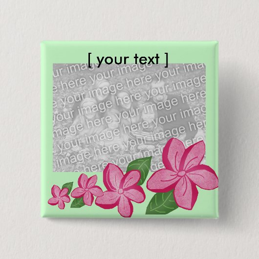 Plumariaのテンプレートボタン 缶バッジ (正面)