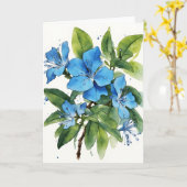 Plumbago Auriculata - Watercolor flowers カード (黄色い花)