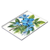 Plumbago Auriculata - Watercolor flowers ノートブック (左側)