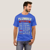 Plumberの時給おもしろいの説明 Tシャツ (正面フル)