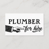 Plumber名刺 – カッコいいヴィンテージ 名刺 (正面)