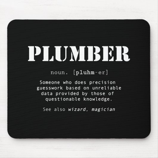 Plumber辞おもしろい書定義 マウスパッド (正面)