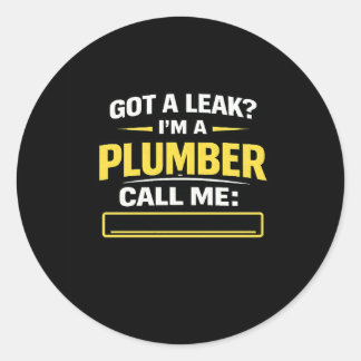 Plumber Advertising Sticker ラウンドシール