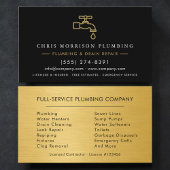 Plumber Black & Gold Metallic Minimalist 名刺