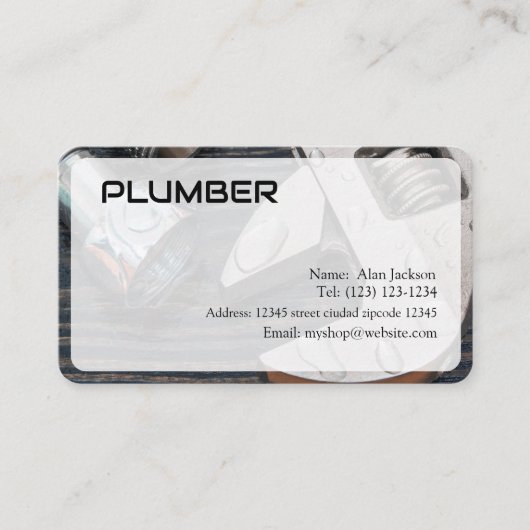 PLUMBER Business card editable 名刺 (正面)