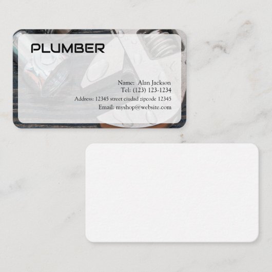 PLUMBER Business card editable 名刺 (正面/裏面)