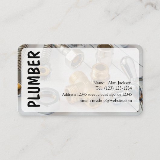 PLUMBER Business card editable 名刺 (正面)