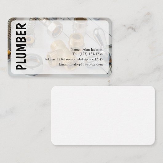PLUMBER Business card editable 名刺 (正面/裏面)
