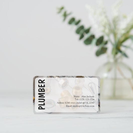 PLUMBER Business card editable 名刺 (スタンド正面)