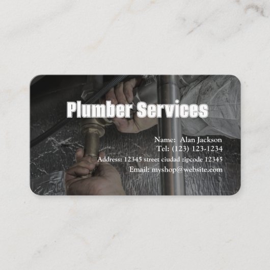 PLUMBER Business card editable 名刺 (正面)