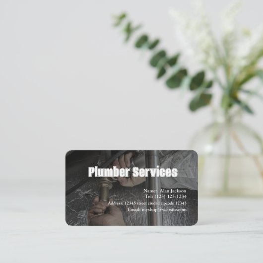 PLUMBER Business card editable 名刺 (スタンド正面)