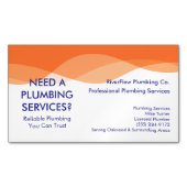 Plumber Business Card Template | Plumbing Services マグネット名刺 (正面)