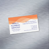Plumber Business Card Template | Plumbing Services マグネット名刺 (インサイチュ)