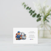 Plumber Business Card Template – Professional Edit 名刺 (スタンド正面)
