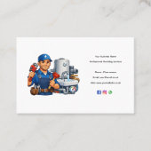 Plumber Business Card Template – Professional Edit 名刺 (正面)