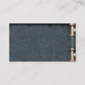 Plumber Business Card with Pipe DetaiI 名刺 (裏面)