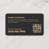 Plumber & ElectricianスキャンQR 名刺 (裏面)