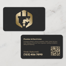 Plumber & ElectricianスキャンQR 名刺