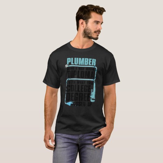 Plumber For Men Women Pipefitter Pipe Plumber 2 Tシャツ (正面フル)