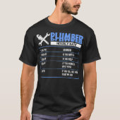 Plumber Hourly Rate Funny Plumbing rate work Tシャツ (正面)