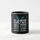plumber installer fitter Funny Hourly Rate gift id マグカップ (中央)