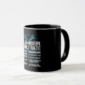 plumber installer fitter Funny Hourly Rate gift id マグカップ (正面右)