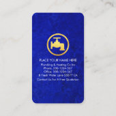 Plumber Pipeline Signage in Blue Water 名刺 (裏面)