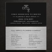 Plumber Plumbing Company Silver Metallic 名刺
