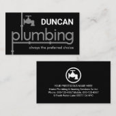 Plumber Plumbing Pipeline Signage 名刺 (正面/裏面)