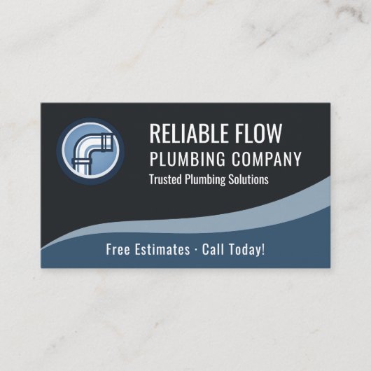 Plumber Plumbing QR Code Professional  名刺 (正面)