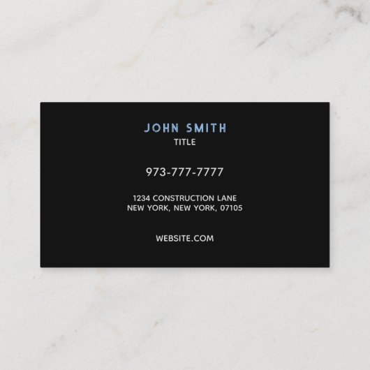 Plumber Slogans名刺 名刺 (裏面)