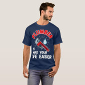 Plumber Technician Design For Pipefitter Life Tシャツ (正面フル)