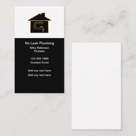 Plumber Upscale Vertical名刺 名刺 (正面/裏面)