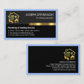 Plumber's Blue Frame Gold Tab  名刺 (正面/裏面)